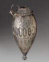 AN INDIAN SILVER HOOKAH BASE, 19TH CENTURY