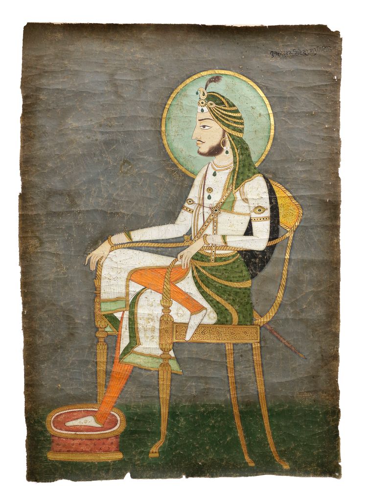 A PORTRAIT OF MAHARAJA NAUNIHAL SINGH, PUNJAB PLAINS, NORTH INDIA, 19TH CENTURY