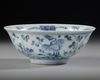 CHINESE BLUE AND WHITE BOWL, MING DYNASTY,  ca 1600