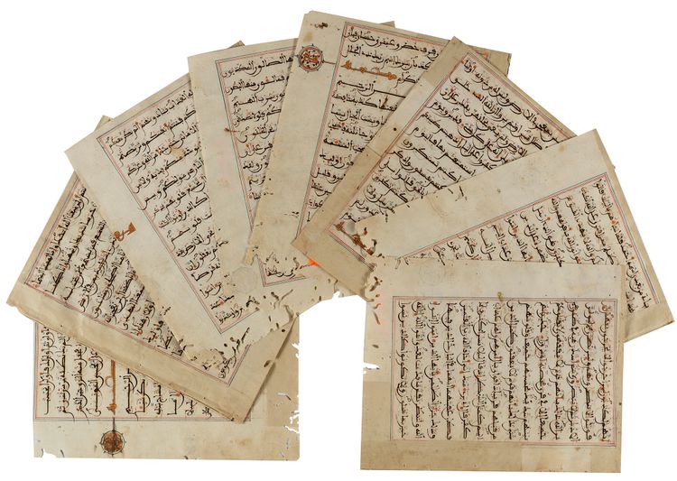 A QURAN SECTION IN MAGHRIBI SCRIPT, NORTH AFRICA OR ANDALUSIA, 13TH-14TH CENTURY