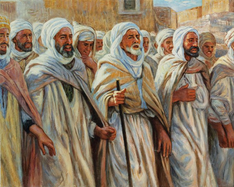 A PAINTING DEPICTING A GROUP OF MEN, A COPY FROM THE COLLECTION OF CHRISTOPHE DE PETYT