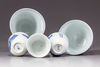 Five Chinese  blue and white cups