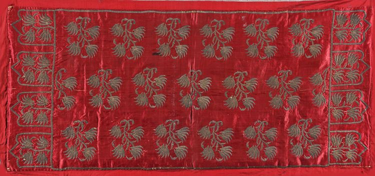 AN OTTOMAN EMBROIDERED HANGING PANEL, 19TH CENTURY