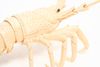 An exceptionally large carved bone model of a lobster with movable parts