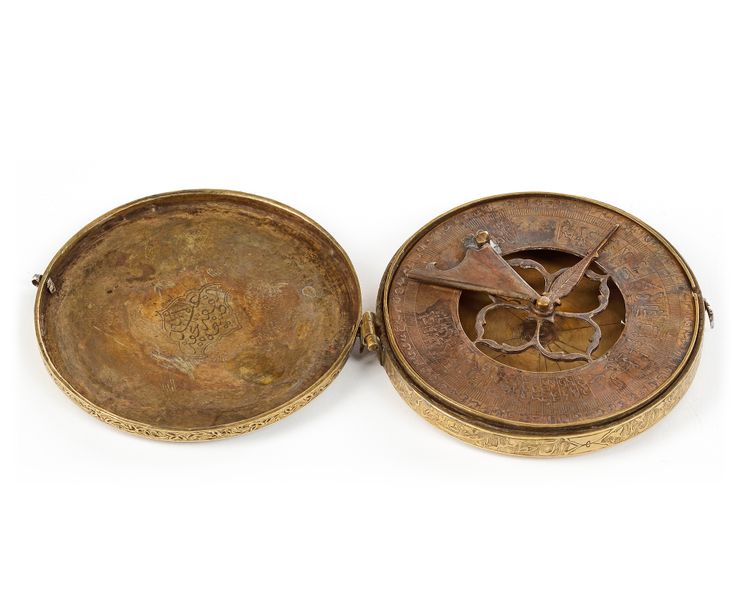 AN UNUSUAL QIBLQA-INDICATOR BY THE MASTER CRAFTSMAN OF LATE 17TH CENTURY ISFAHAN, ABD AL-AIMMA