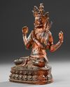A CHINESE BRONZE FIGURE OF AVALOKITESHVARA – 19TH CENTURY