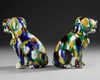 A PAIR OF CHINESE SANCAI GLAZED DOGS, 18TH CENTURY