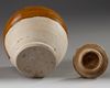 A CHINESE AMBER-GLAZED JAR AND COVER, TANG DYNASTY (618-907)