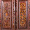 A PAIR OF PERSIAN LACQUERED PANELLED DOORS, QAJAR, 19TH CENTURY