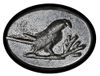 A ROMAN SILVER RING WITH NICOLE INTAGLIO SHOWING A PARROT, CIRCA 2ND-3RD CENTURY A.D.