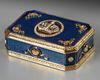 AN ENAMELED GILT METAL TRINKET BOX, 19TH-20TH CENTURY