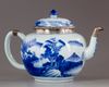 A Chinese blue and white teapot with cover