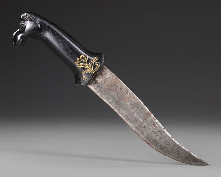 A MUGHAL JADE HILTED DAGGER, 19TH-20TH CENTURY