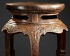 A CHINESE HUANGHUALI CIRCULAR INCENSE STAND, XIANGJI, 17TH CENTURY