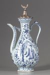 A Chinese blue and white ewer