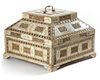 A KHOLMOGORY SCHOOL CARVED BONE BOX WITH MUGHAL INFLUENCE, 18TH CENTURY