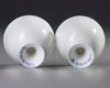 A PAIR OF CHINESE WHITE-GLAZED DRAGONS STEM CUPS, 20TH CENTURY