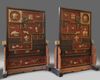 A PAIR OF EXCEPTIONAL LARGE CHINESE PRECIOUS OBJECT-INLAID SCREENS, 19TH-20TH CENTURY