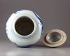 A Chinese blue and white 'dragon' jar and cover