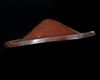 A JAPANESE BROWN LACQUER JINGASA, MEIJI PERIOD