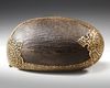 A QAJAR BRASS-MOUNTED COCO DE MER KASHKUL, PERSIA, 19TH CENTURY