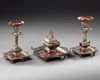 AN ORIENTAL INKWELL SET, 19TH CENTURY