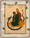 A RARE DOUBLE PORTRAIT OF THE FOUNDER OF RELIGIOUS ORDER OF BEKTASHI 17TH CENTURY