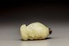 A yellow bowenite 'fish' snuff bottle