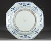 A CHINESE BLUE AND WHITE OCTAGONAL KRAAK PORCELAIN' DISH, WANLI PERIOD (1572-1620)