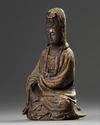 A Chinese bamboo figure of Guanyin