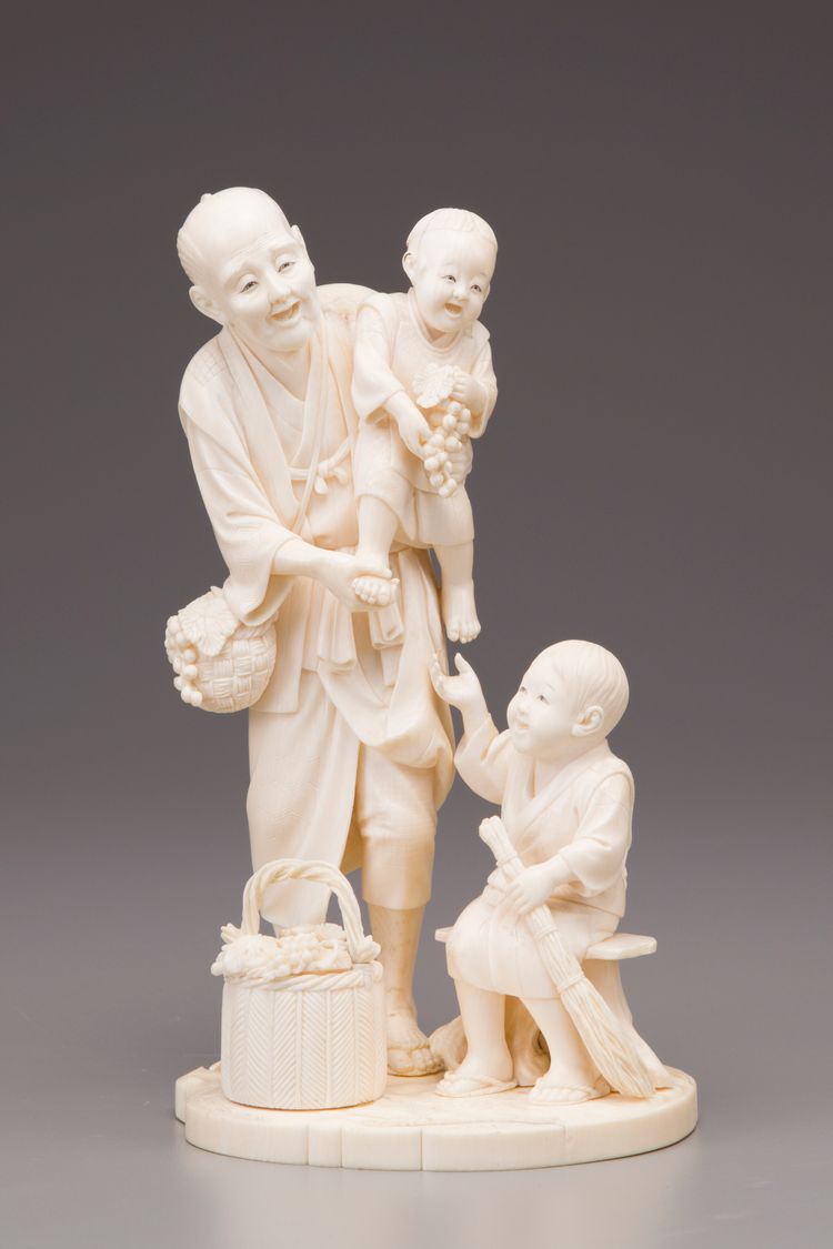 A Japanese ivory Okimono