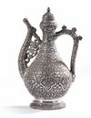 AN INDIAN SILVER EWER