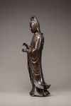 A large bronze figure of Guanyin