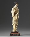 A Chinese ivory carving of a lady