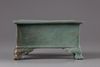 A Korean celadon glazed rectangular censer