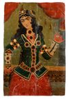 A LADY BEARING A GLASS, PERSIA QAJAR 20TH CENTURY