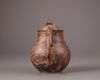A Chinese yixing 'prunus' melon-form teapot and cover