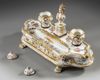 A GERMAN INKWELL SET, LATE 19TH CENTURY
