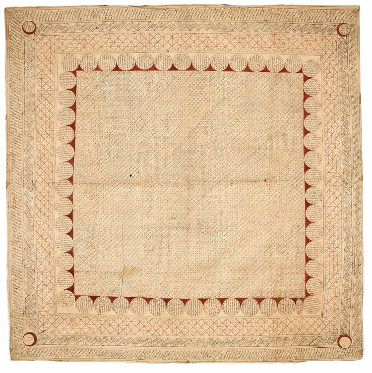 A LARGE TALISMANIC CHART, QAJAR