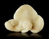 A CHINESE JADE CARVING OF LINGZHI SPRIGS, 19TH-20TH CENTURY