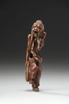 A Box Wood Netsuke of an Yamauba (Mountain Ogress)