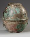 A CHINESE 3 PARTS STEAMER, HAN DYNASTY (206 BC-220 AD)