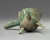 A Chinese bronze tripod ritual tripod vessel, jue