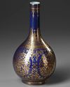 A GILT CHINESE POWDER BLUE BOTTLE VASE, 19TH-20TH CENTURY