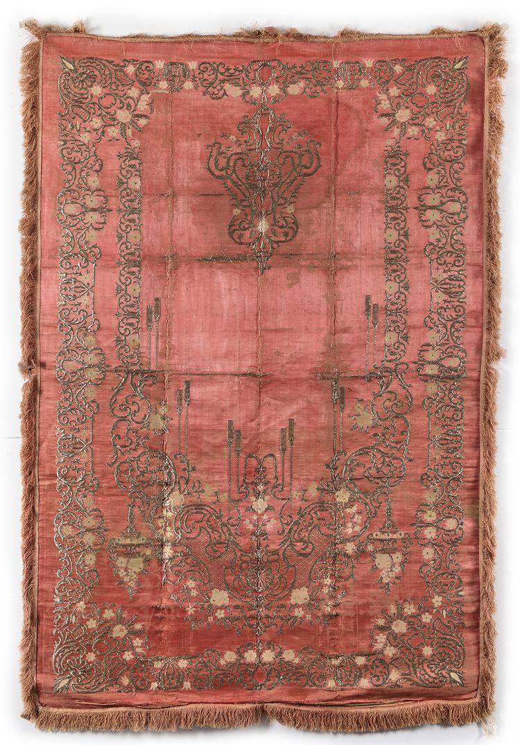 AN OTTOMAN EMBROIDERED HANGING PANEL, 19TH CENTURY