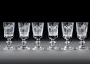 A SET OF SIX BOHEMIAN CRYSTAL WINEGLASSES, CIRCA 1850-1860