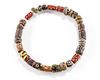 A MIXED MILLEFIORI GLASS BEAD NECKLACE