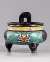A Chinese cloisonné tripod censer for the Islamic market