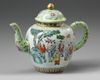 A CHINESE FAMILLE ROSE 'BOYS' TEAPOT AND COVER, 19TH-20TH CENTURY