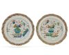 A pair of Chinese famille verte plates
